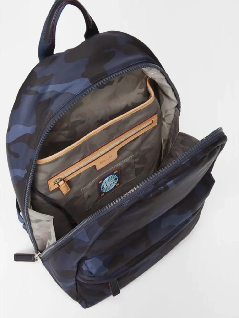 MZ Wallace Blue and Navy Camo Backpack
